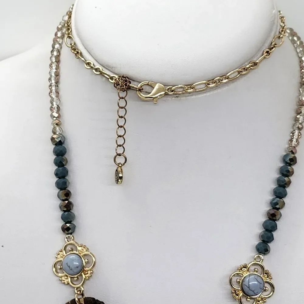 1946 Tigers‎ Eye Tassel Necklace